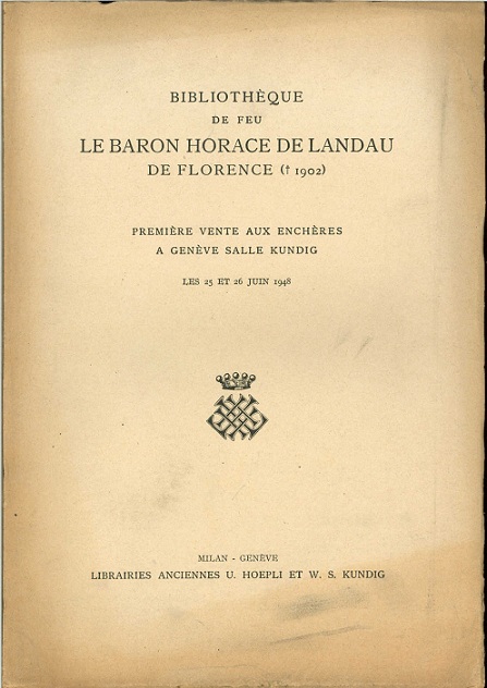 Le Baron Horace de Landau de Florence