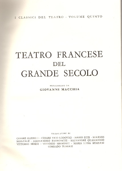Teatro francese del Grande Secolo